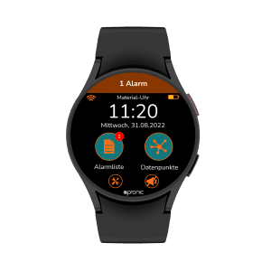 Industrielle Smartwatch Homescreen