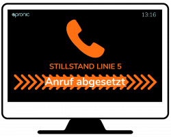 Stillstandsanzeige auf Andon-Board